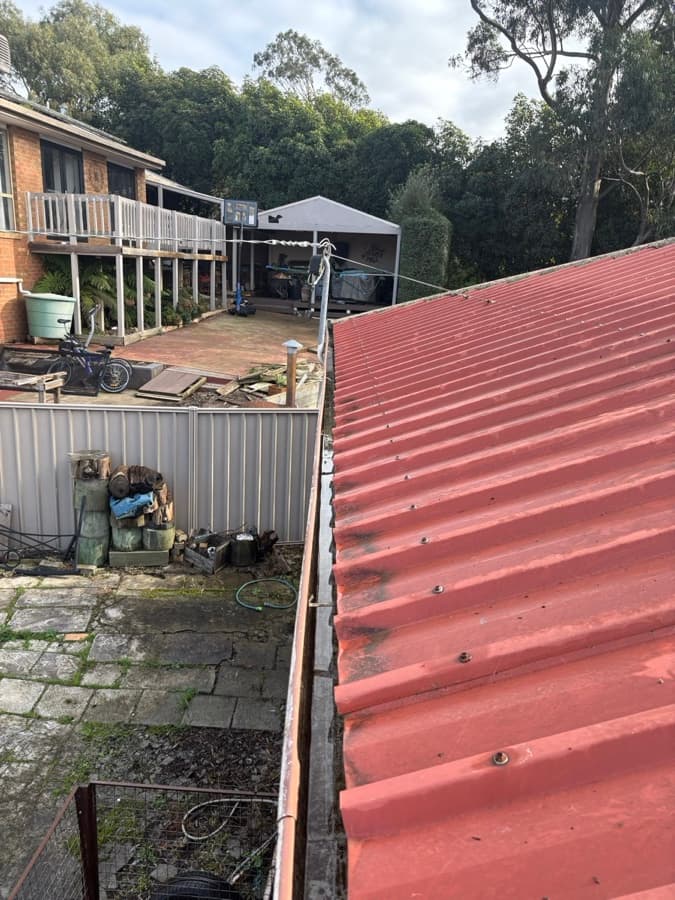 Blocked gutter example by SS Exterior Services in Kilmore and Mitchell Shire