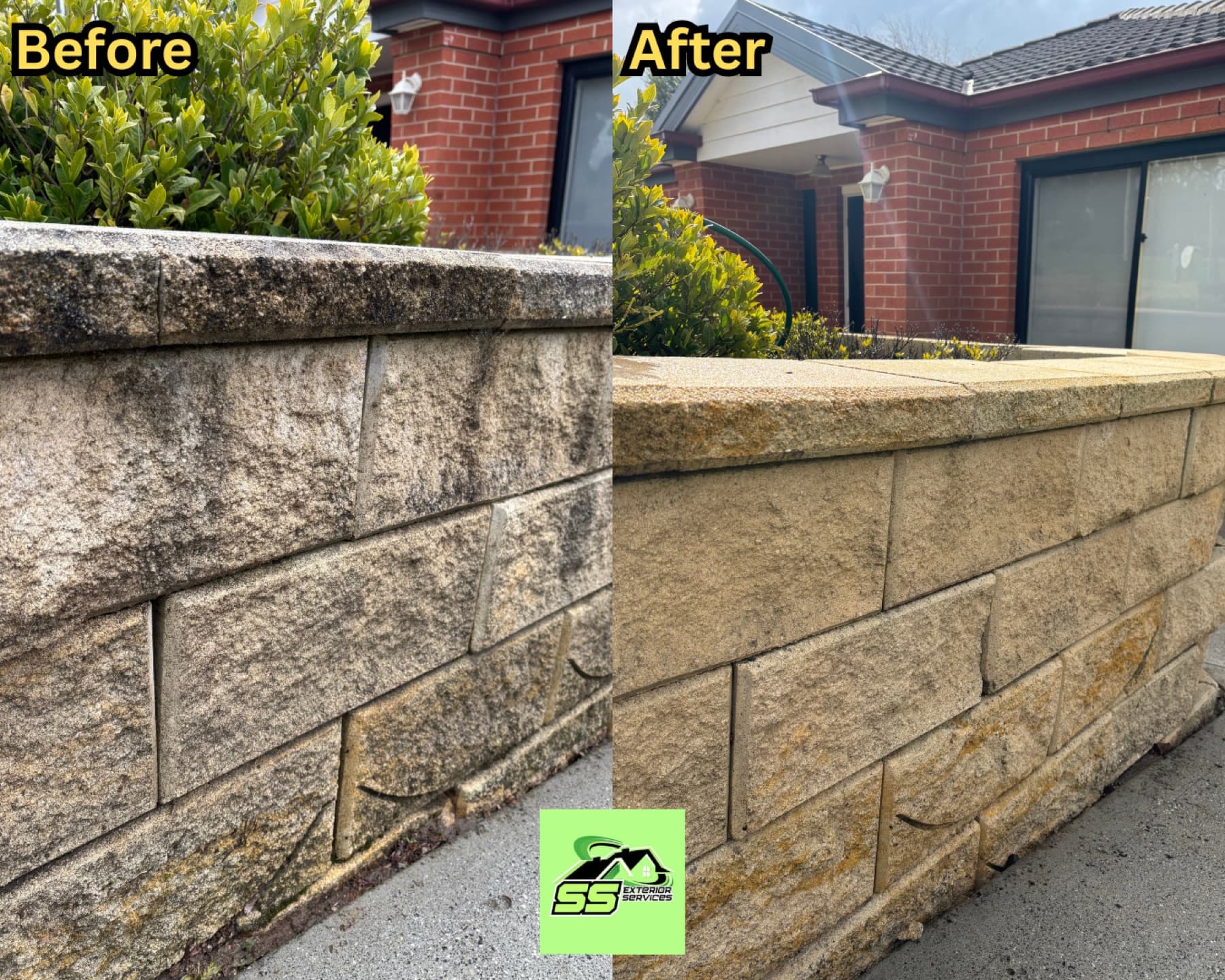 Delicate surface softwashing by SS Exterior Services in Kilmore and Mitchell Shire