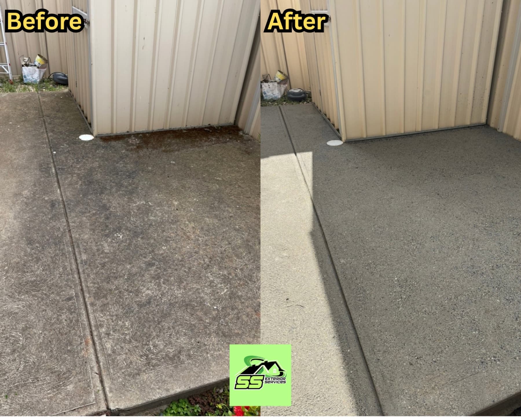 Driveway, concrete and path cleaning by SS Exterior Services in Kilmore and Mitchell Shire
