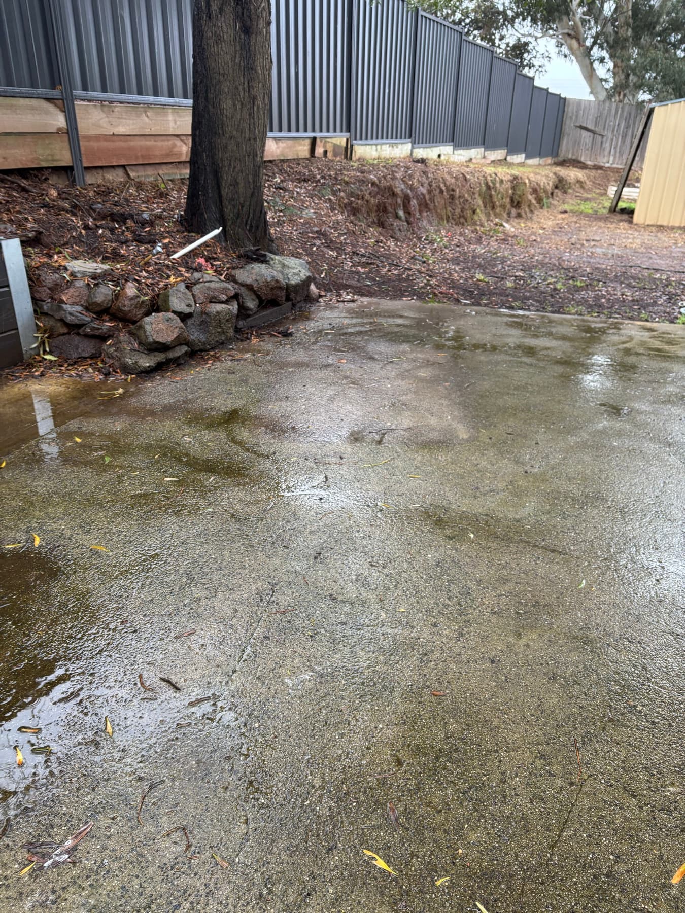 Driveway, concrete and path cleaning example by SS Exterior Services in Kilmore and Mitchell Shire