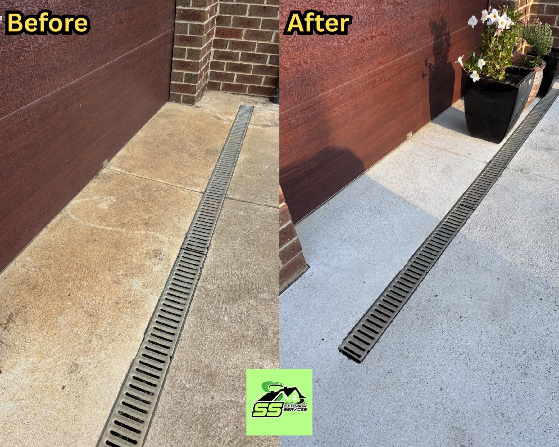 Driveway, concrete and path cleaning by SS Exterior Services in Kilmore and Mitchell Shire